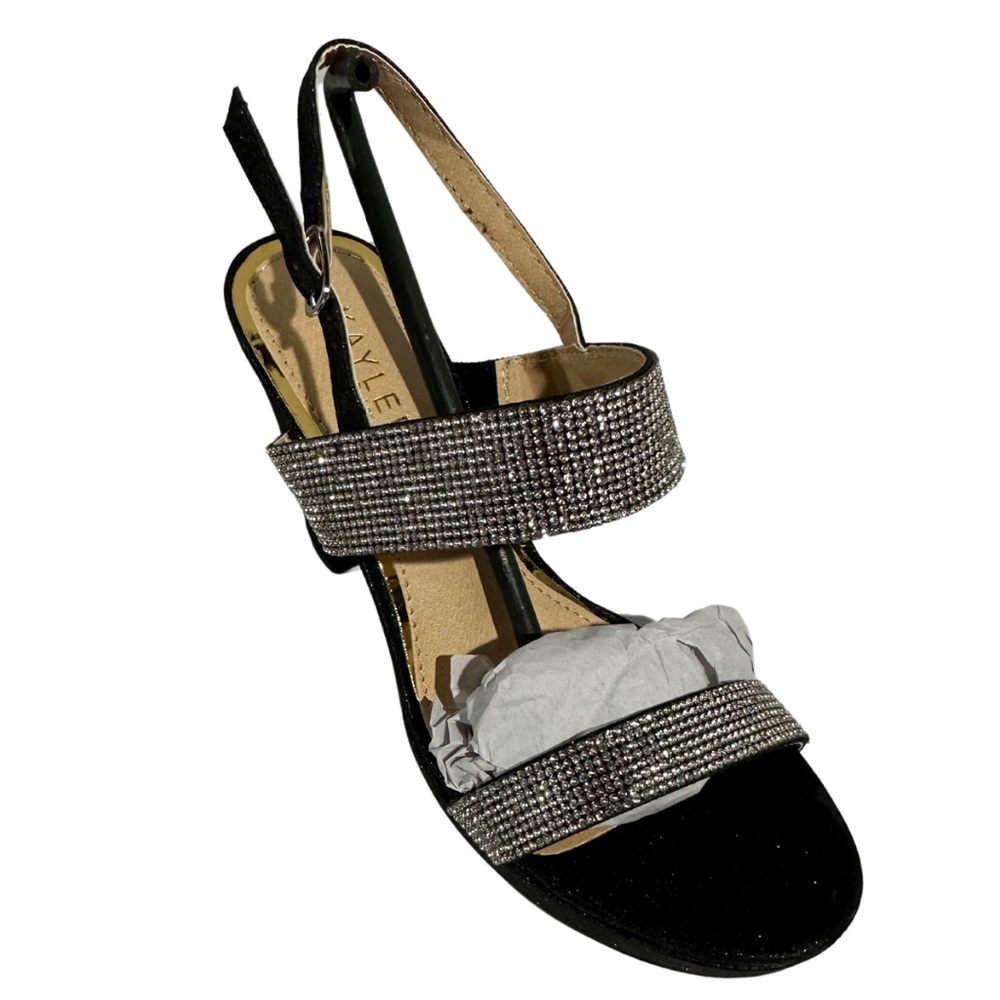 Kayleen Rhinestone 5-Inch Platform Heel Double-Strap - Picture 2 of 3